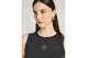 Staff Pansy Γυναικείο Αμάνικο T-Shirt Μαύρο, Ασημί