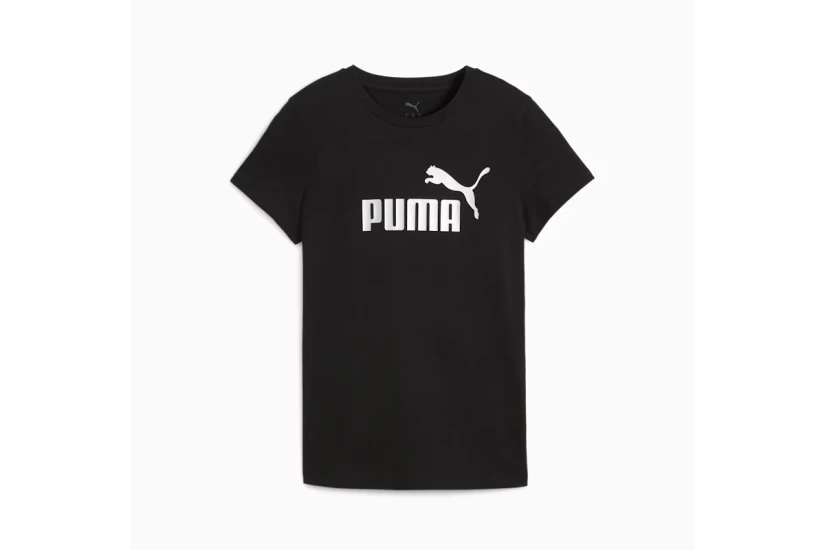 Puma Ess Metallic No. 1 Logo Γυναικεία Κοντομάνικη Μπλούζα Μαύρη