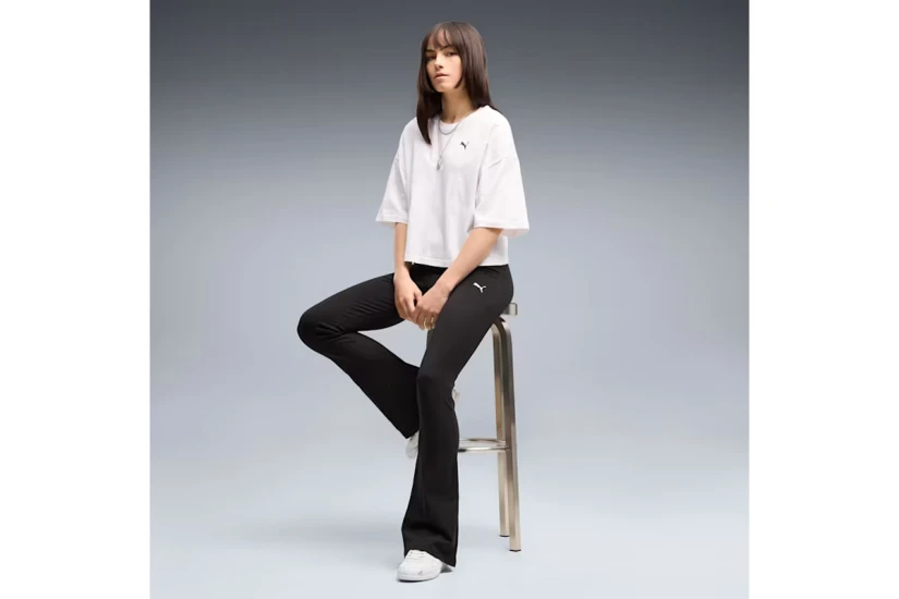 Puma Essentials High-Waist Flared Γυναικείο Μακρύ Κολάν Μαύρο