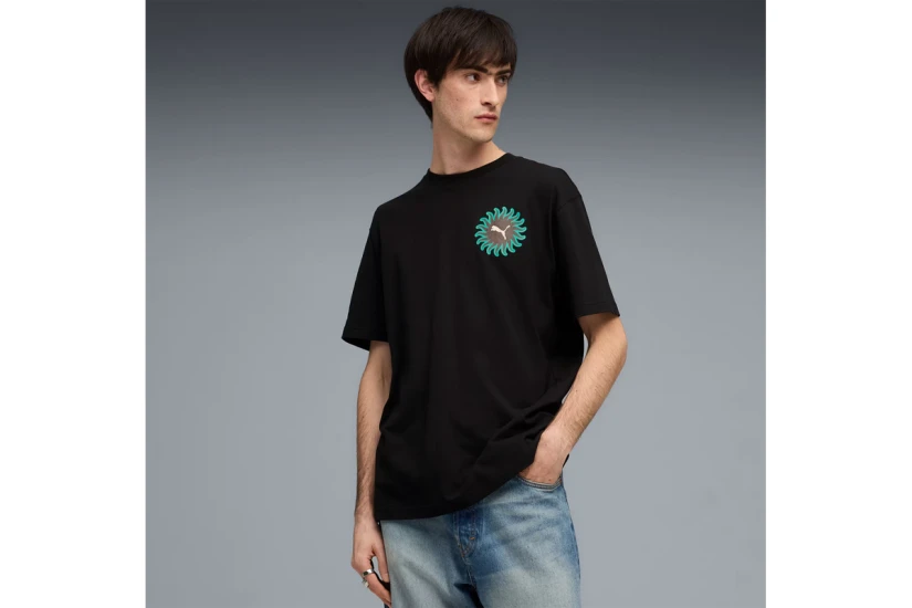 Puma Sunset Drive Ανδρικό Κοντομάνικο T-Shirt Μαύρο