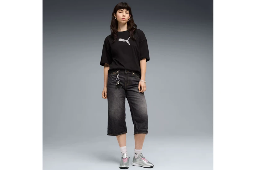 Puma Essentials Graphics Bedazzled Γυναικείο Κοντομάνικο T-Shirt Μαύρο