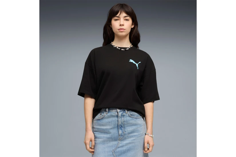 Puma Graphics Bubble Γυναικείο Κοντομάνικο T-Shirt Μαύρο