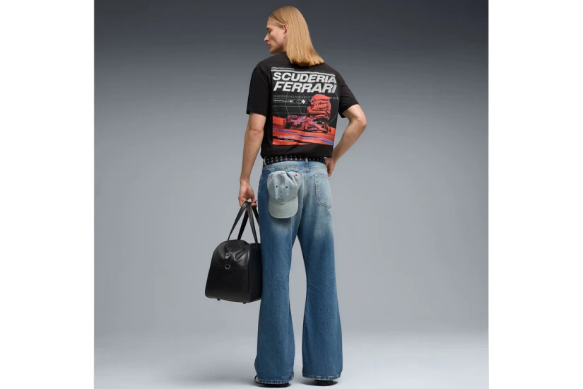 Puma Ferrari Speed Tee Ανδρικό Κοντομάνικο T-Shirt Μαύρο