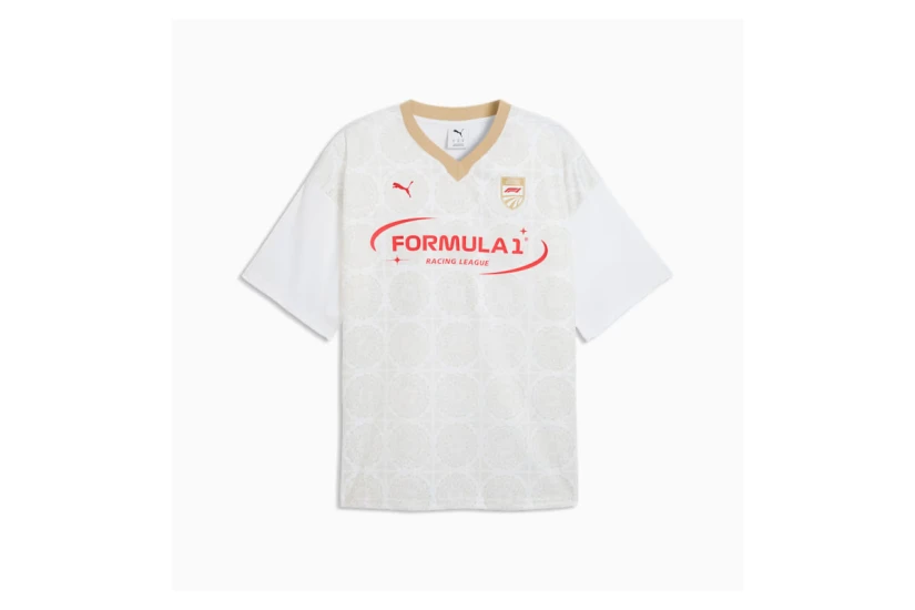 Puma F1 Italy Relaxed Jersey Ανδρικό Κοντομάνικο T-Shirt Λευκό, Μπεζ, Κόκκινο
