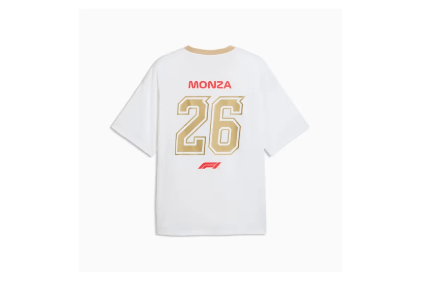 Puma F1 Italy Relaxed Jersey Ανδρικό Κοντομάνικο T-Shirt Λευκό, Μπεζ, Κόκκινο