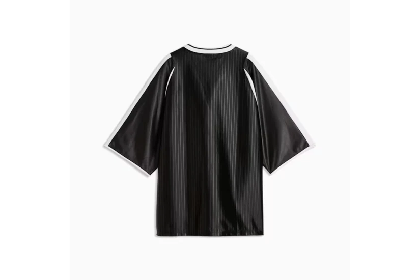 Puma T7 Oversized Football Jersey Γυναικείο Κοντομάνικο T-Shirt Μαύρο, Λευκό