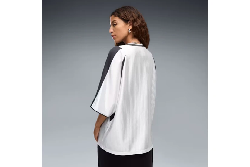Puma T7 Oversized Football Jersey Γυναικείο Κοντομάνικο T-Shirt Λευκό, Μαύρο