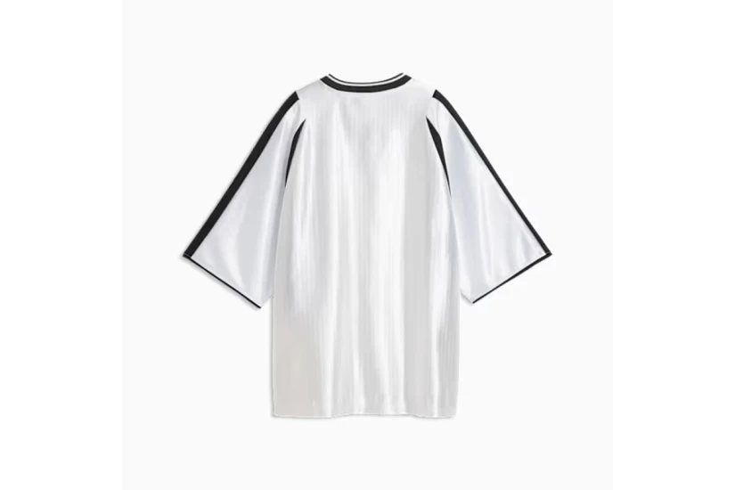 Puma T7 Oversized Football Jersey Γυναικείο Κοντομάνικο T-Shirt Λευκό, Μαύρο