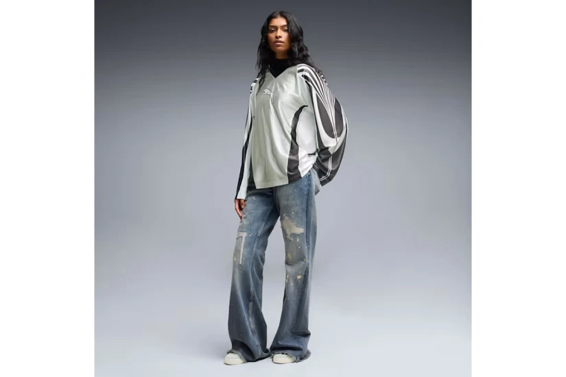 Puma Street Glam Bedazzled Jersey Μπλούζα Με V Γυναικεία (636650 29)