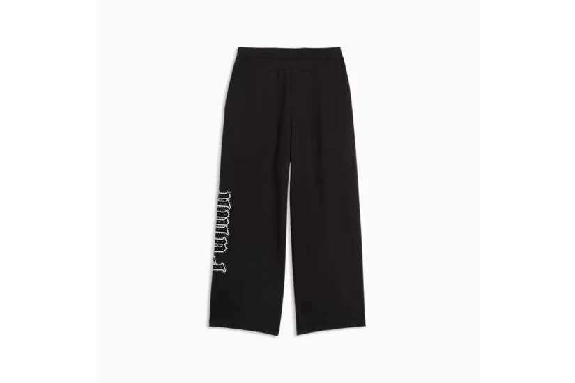 Puma Street Glam Slouchy Bedazzled Oversized Γυναικείο Παντελόνι Φόρμας Μαύρο