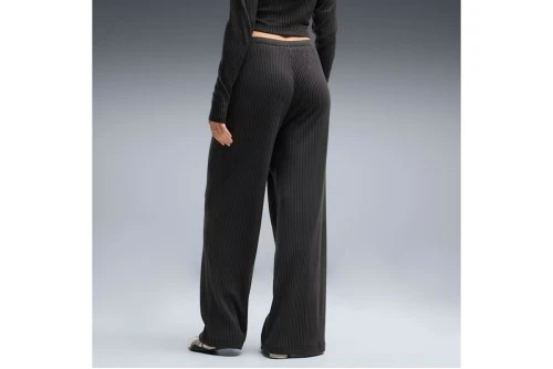 Puma Essentials Ribbed Wide-Leg Παντελόνι Φόρμας Γυναικείο (636667 01)