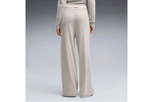 Puma Essentials Wide Leg Ribbed Παντελόνι Φόρμας Γυναικεία (636667 81)
