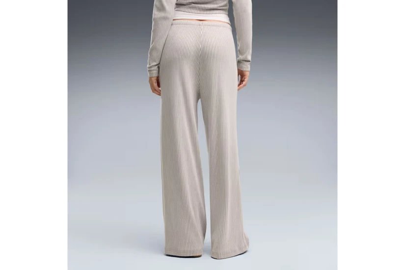 Puma Essentials Wide Leg Ribbed Παντελόνι Φόρμας Γυναικεία (636667 81)