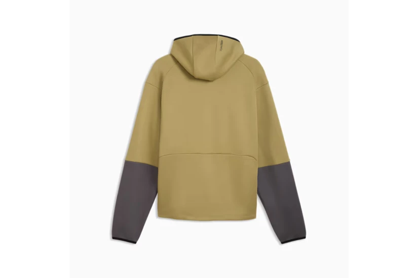 Puma Tech Relaxed Ανδρική Βαμβακερή Ζακέτα με Κουκούλα Λαδί, Γκρι Σκούρο