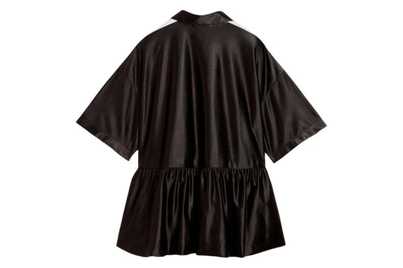 Puma T7 Oversized Ruffle Γυναικεία Κοντομάνικη Πολυεστερική Ζακέτα Μαύρη, Λευκή