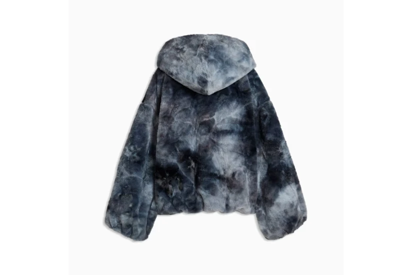 Puma Street Glam Oversized Fleece Γυναικείο Μπουφάν Γκρι Σκούρο, Ανθρακί