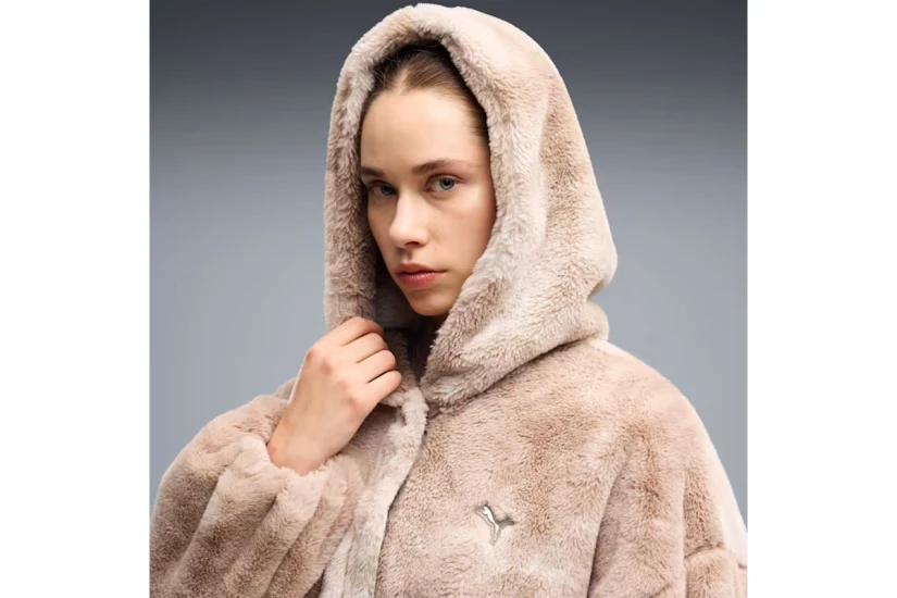 Puma Street Glam Highloft Oversized Γυναικείο Συνθετικό Γουνάκι Πουρό, Μπεζ