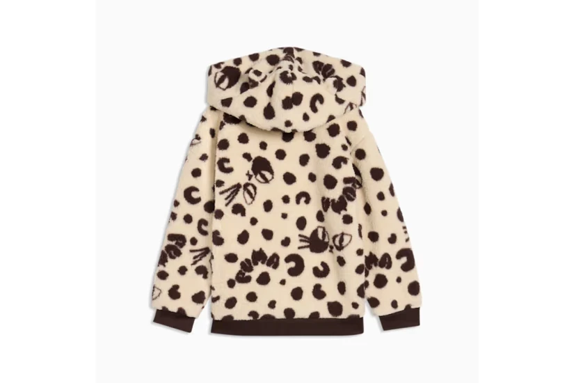 Puma Imaginary Friend Relaxed Fleece Παιδικό Φούτερ με Κουκούλα Μπεζ, Καφέ