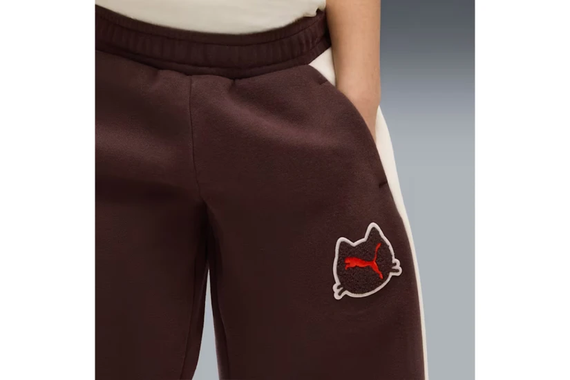 Puma T7 Relaxed Barrel Παιδικό Παντελόνι Φόρμας Καφέ, Μπεζ