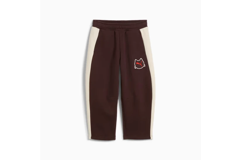 Puma T7 Relaxed Barrel Παιδικό Παντελόνι Φόρμας Καφέ, Μπεζ