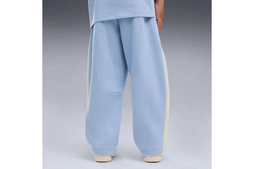 Puma T7 Relaxed Barrel Παιδικό Παντελόνι Φόρμας Σιέλ, Εκρού
