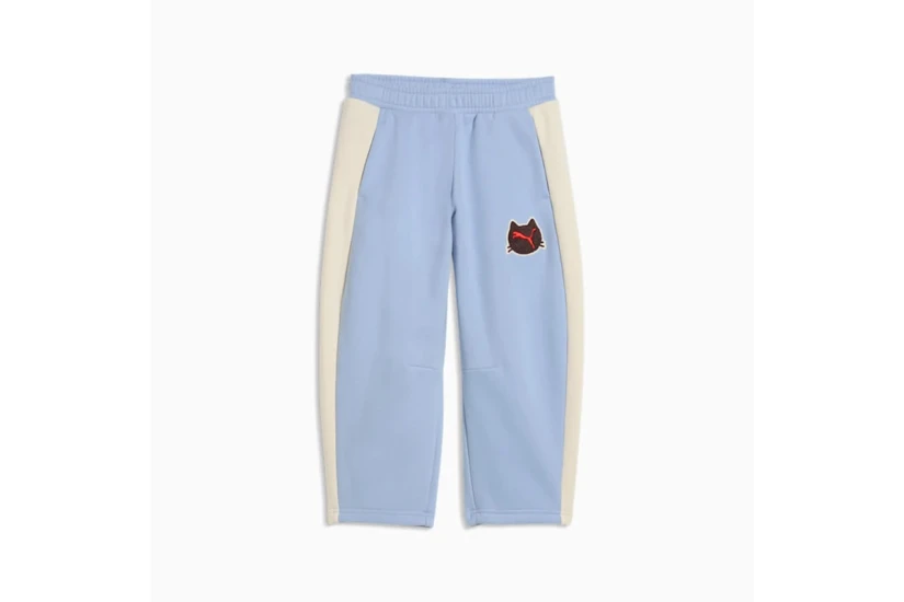 Puma T7 Relaxed Barrel Παιδικό Παντελόνι Φόρμας Σιέλ, Εκρού