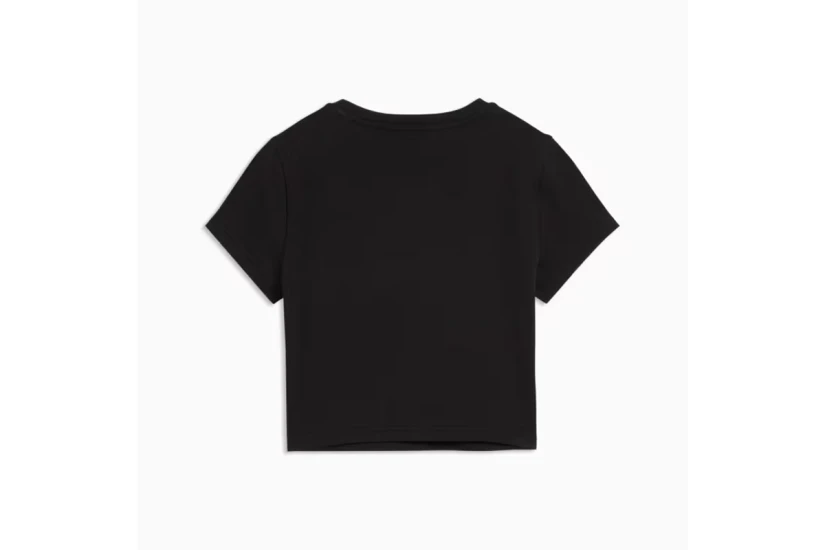 Puma Essentials Baby Cropped Γυναικείο Κοντομάνικο T-Shirt Μαύρο, Λευκό