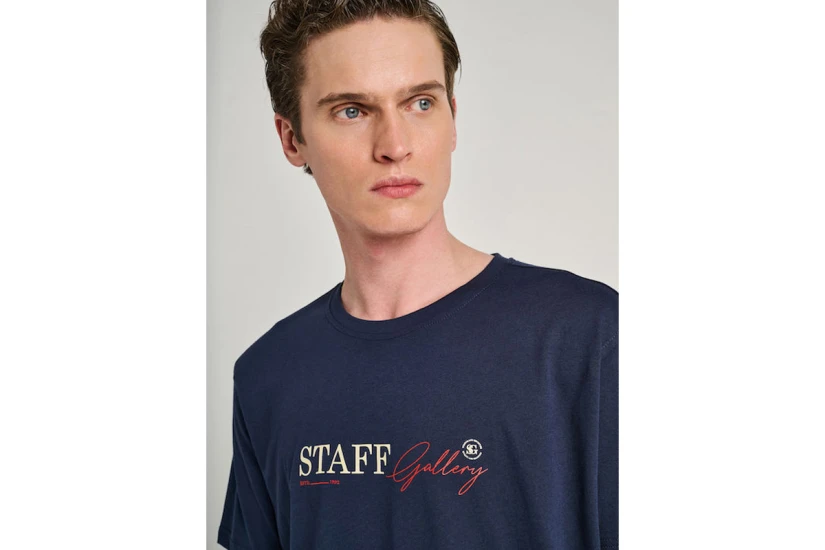 Staff Ken Ανδρικό Κοντομάνικο T-Shirt Μπλε Σκούρο