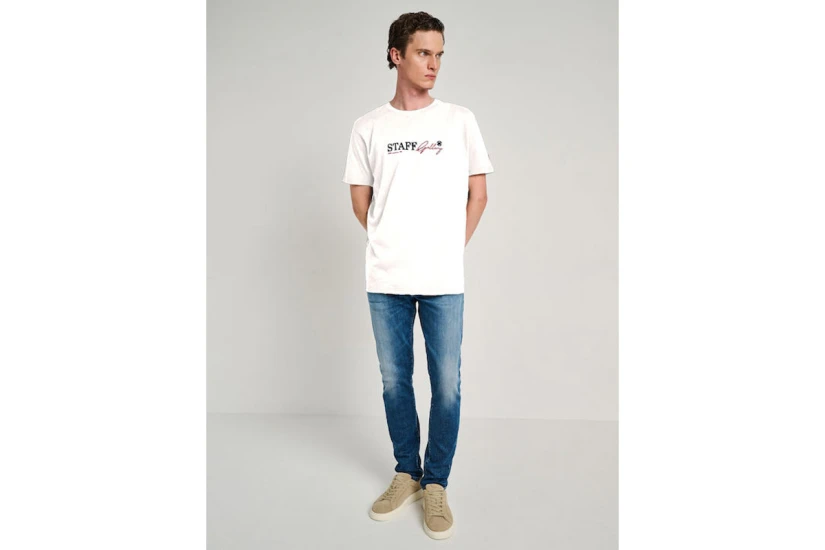 Staff Ken Ανδρικό Κοντομάνικο T-Shirt Εκρού