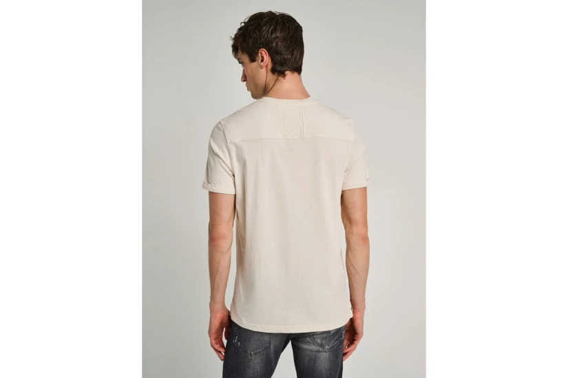 Staff Ανδρικό Κοντομάνικο T-Shirt Εκρού