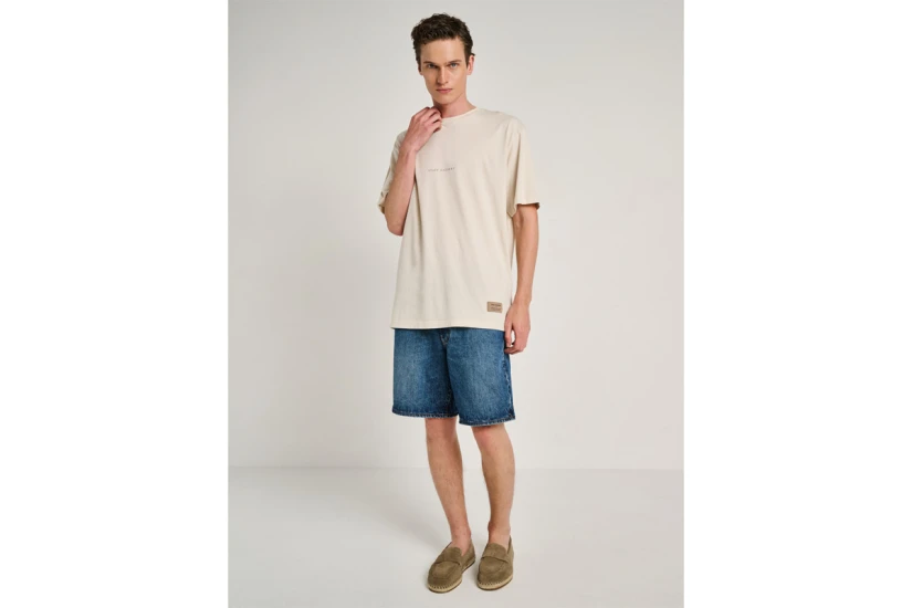 Staff Leo Ανδρικό Κοντομάνικο T-Shirt Εκρού