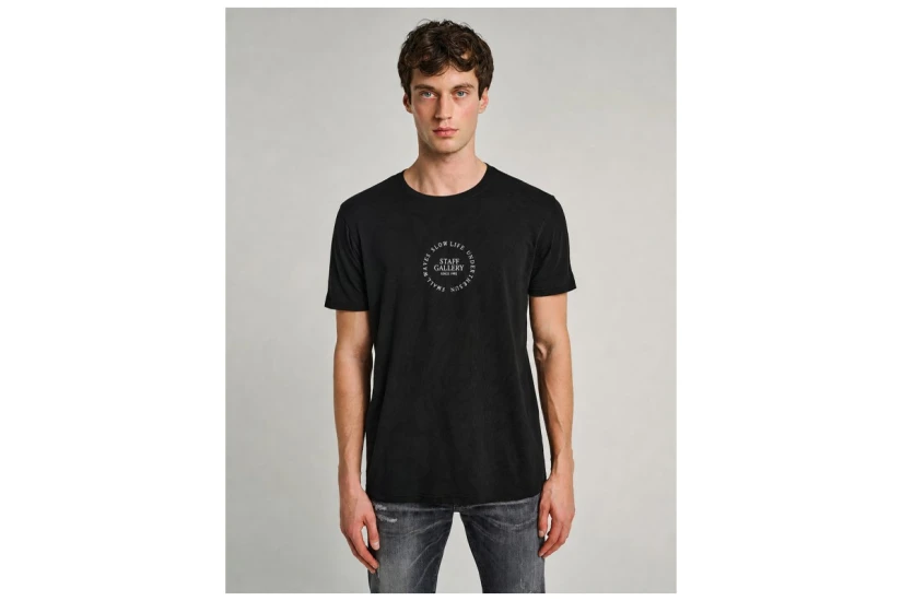 Staff Alan Wide Fit Ανδρικό Κοντομάνικο T-Shirt Μαύρο
