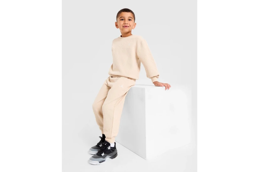 Jordan Bubble Knit Βρεφικό Σετ Μακρυμάνικη Μπλούζα - Παντελόνι Φόρμας