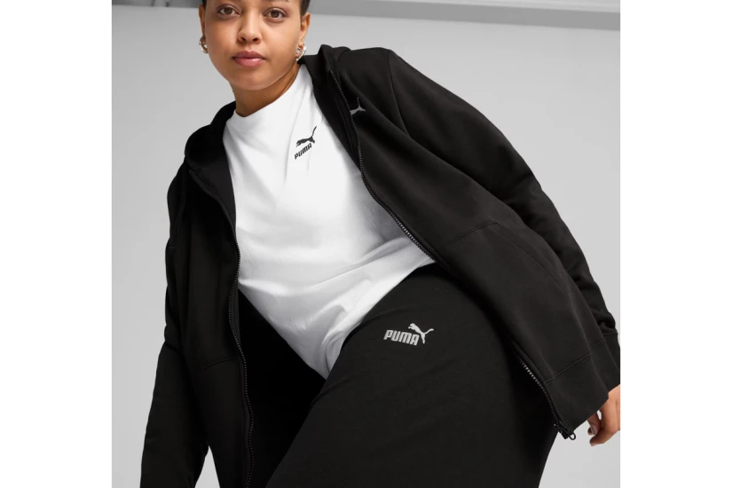 Puma Ess Logo Γυναικείο Μακρύ Κολάν Μαύρο