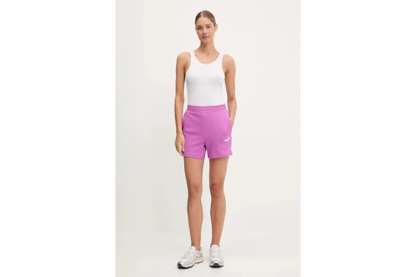 Puma Essentials Small No.1 Logo Γυναικείο Σορτς Μωβ