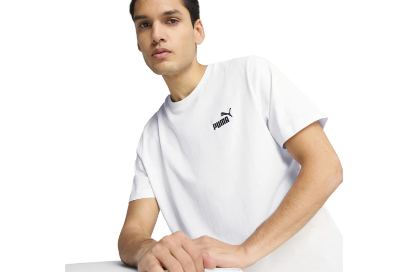 Puma Ess Small No 1 Logo Ανδρικό Κοντομάνικο T-Shirt Λευκό