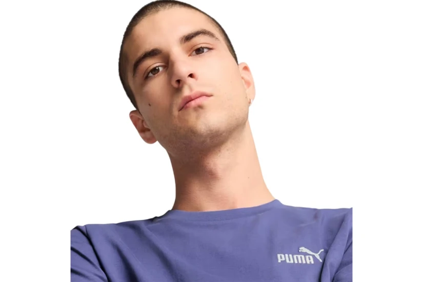 Puma Ess Small No 1 Logo Ανδρικό Κοντομάνικο T-Shirt Μωβ