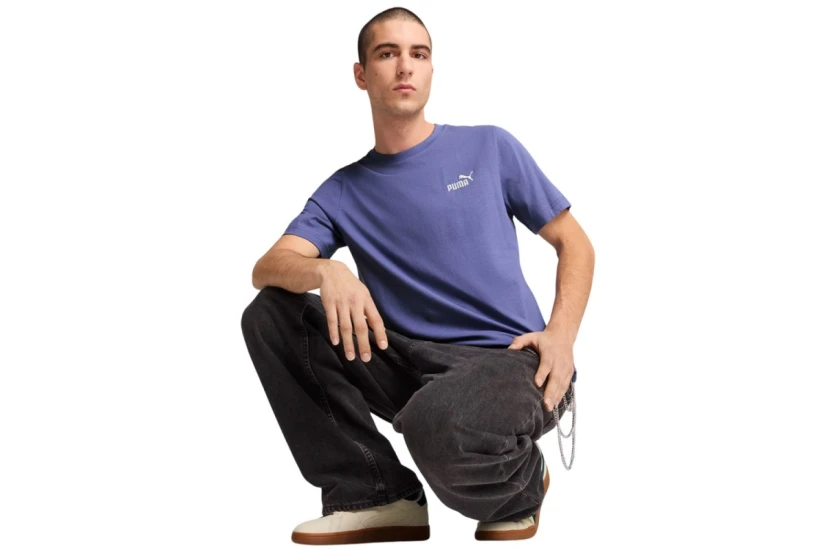 Puma Ess Small No 1 Logo Ανδρικό Κοντομάνικο T-Shirt Μωβ