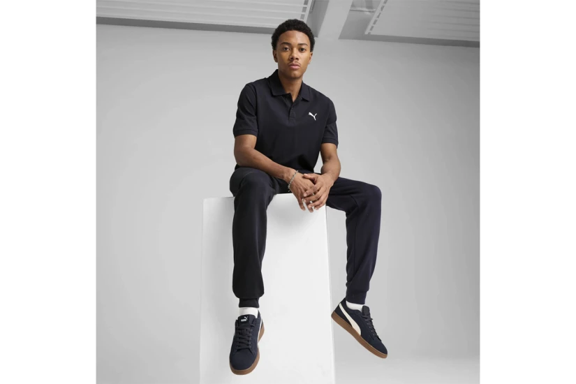 Puma Ess Pique Ανδρική Κοντομάνικη Polo Μπλούζα Μπλε Σκούρο