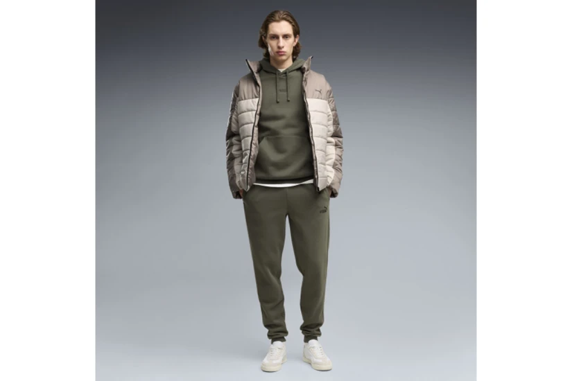 Puma Essentials No.1 Logo Ανδρικό Παντελόνι Φόρμας Χακί
