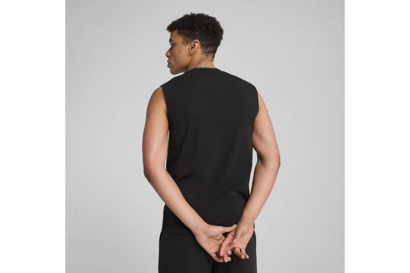 Puma Ess Sleeveless Ανδρική Αμάνικη Μπλούζα Μαύρη