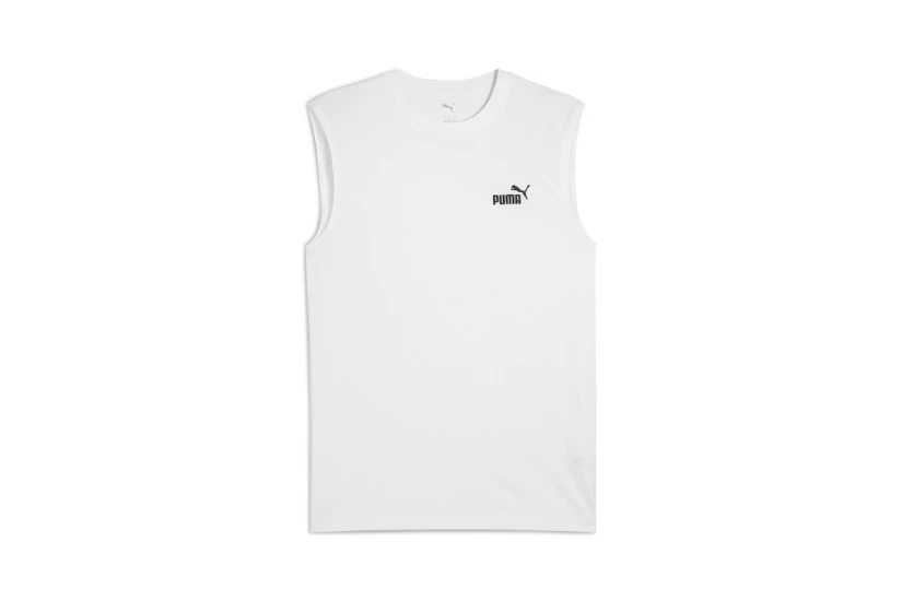Puma Ess Sleeveless Ανδρική Αμάνικη Μπλούζα Λευκή