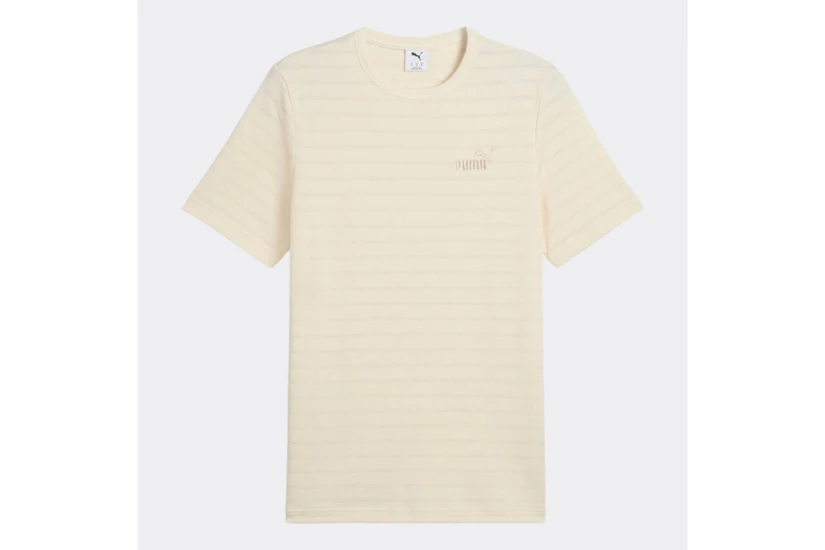 Puma Essentials Elevated Structured Ανδρικό Κοντομάνικο T-Shirt Εκρού