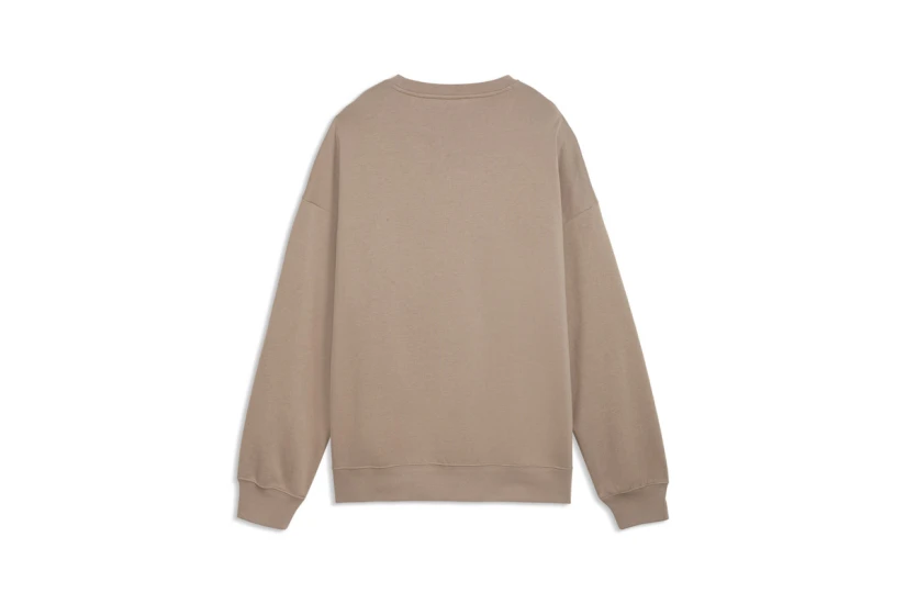 Puma Essentials Oversized Crew Γυναικείο Φούτερ Καφέ