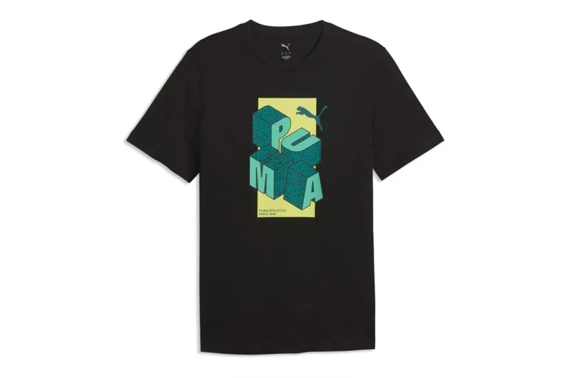 Puma Graphic Ανδρικό Κοντομάνικο T-Shirt Μαύρο