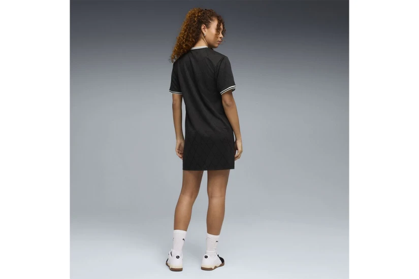Puma Sport Relaxed Jersey Γυναικείο Mini Φόρεμα Μαύρο, Λευκό