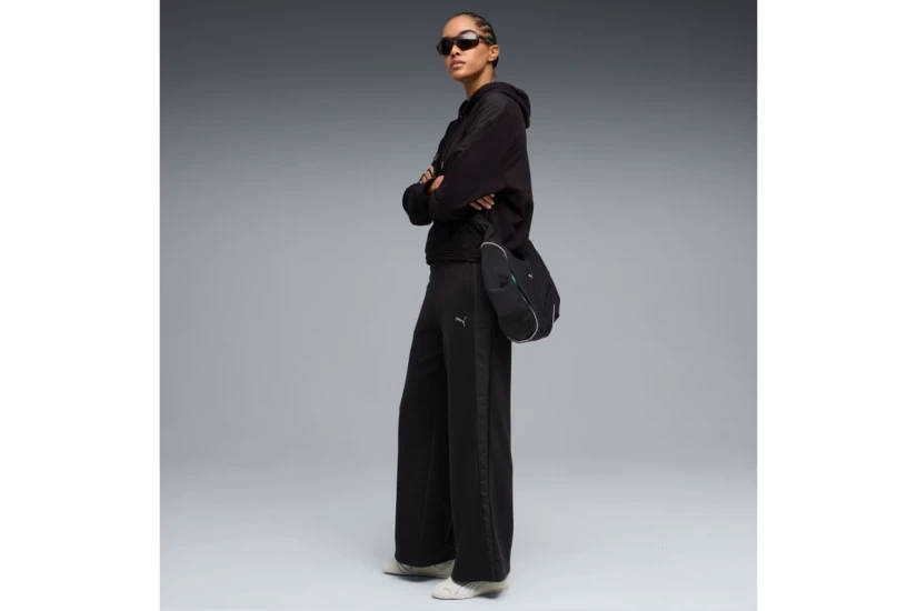 Puma Her High-Waist Wide-Leg Γυναικείο Παντελόνι Φόρμας Μαύρο