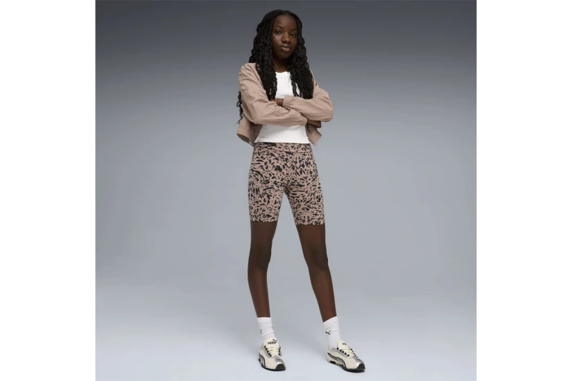 Puma Essentials Graphic Animal Print Παιδικό Κοντό Κολάν Σάπιο Μήλο, Μαύρο
