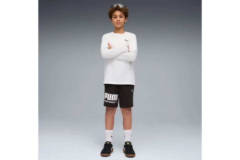 Puma Sport Graphic Παιδική Αθλητική Βερμούδα Μαύρη