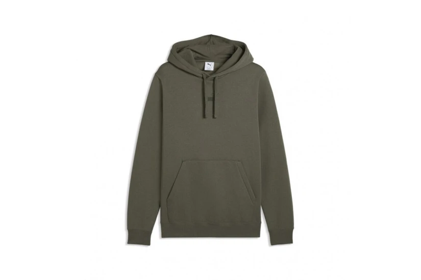 Puma Essentials No.1 Logo Fleece Ανδρικό Φούτερ με Κουκούλα Χακί